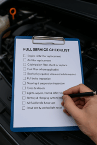 Full Service Checklist - 12 Items We Cover