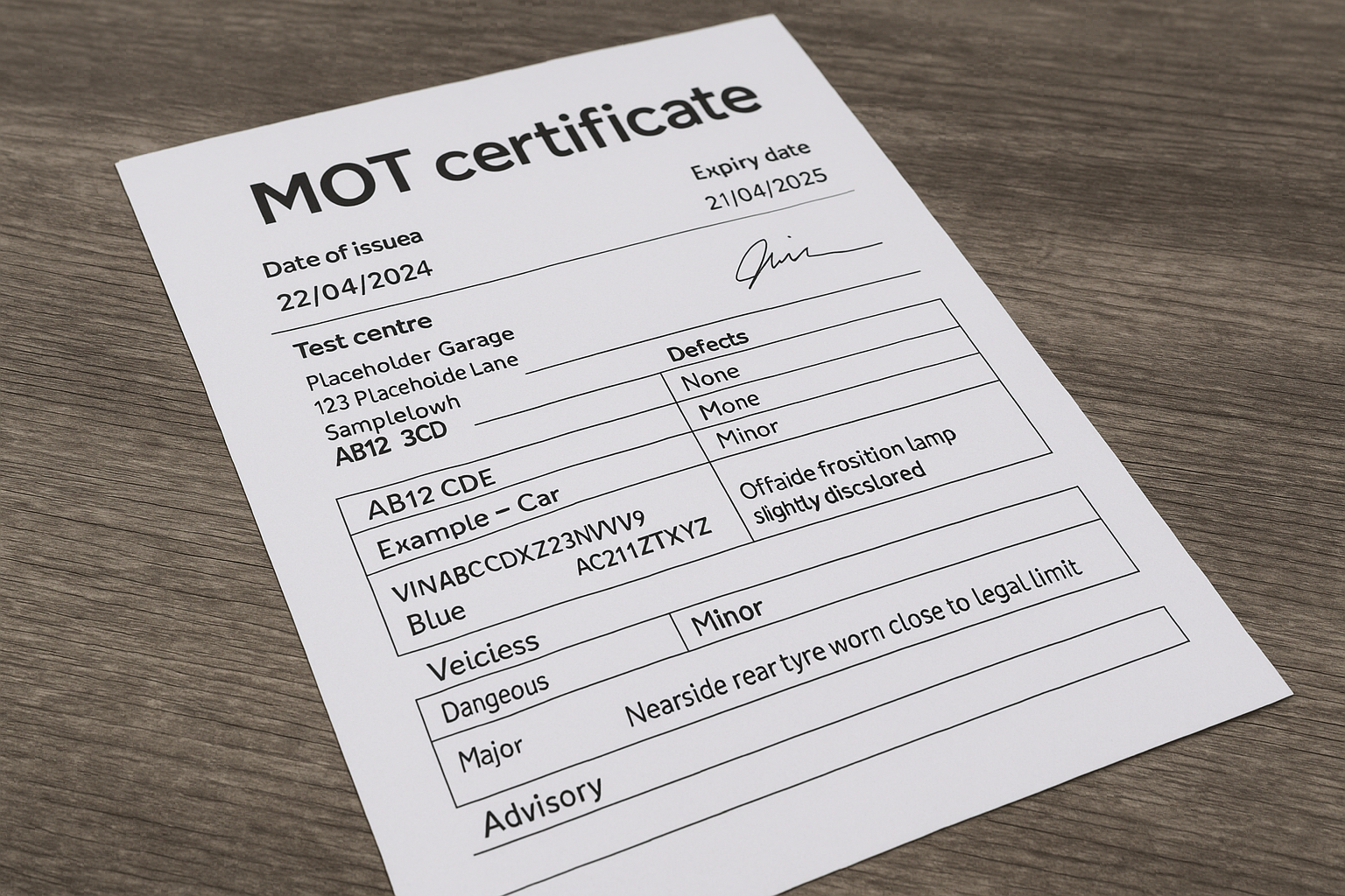 MOT Certificate Decoded - What Each Section Means